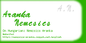 aranka nemcsics business card